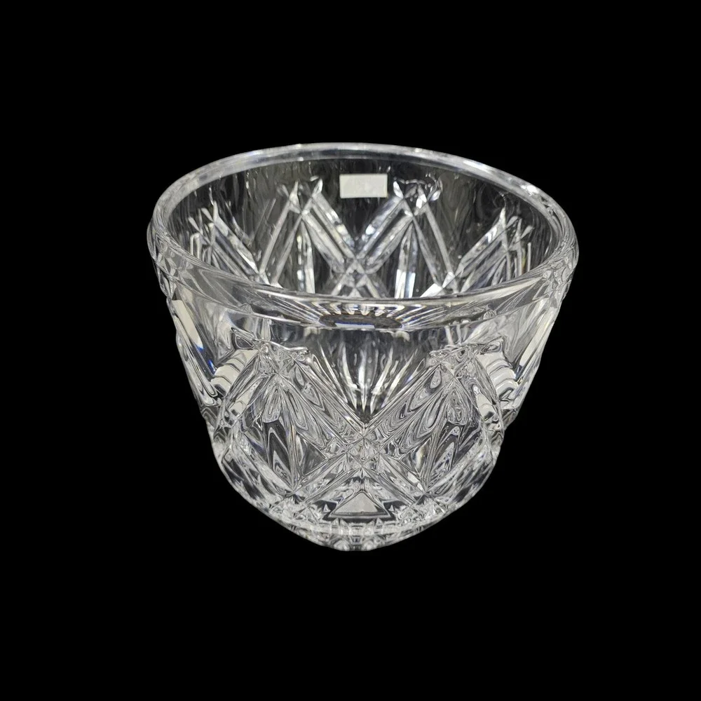 Waterford Crystal Ice Bucket Lacey NO BOX Hand Blown Criss‎ Cross Design Wedding